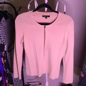 BCBGMaxazria pearl Beaded tan Cardigan Sweater Size  Sm Excellent EUC detailed